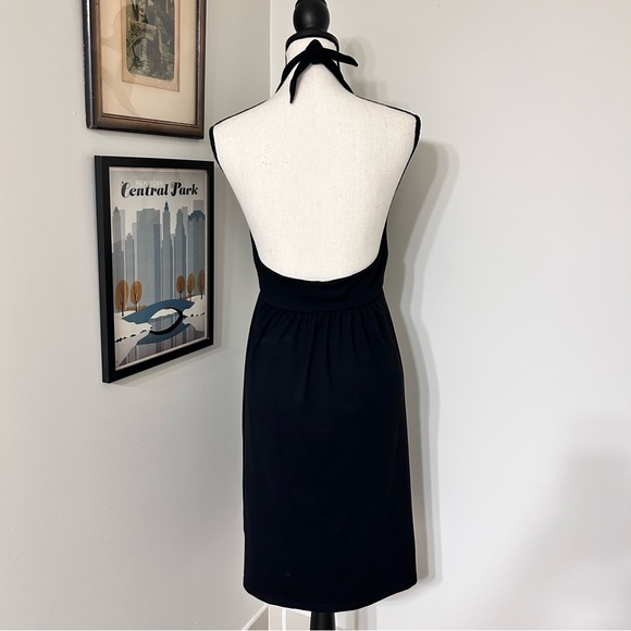 Susana Monaco Black and Halter Midi Sundress SZ L - Picture 2 of 6